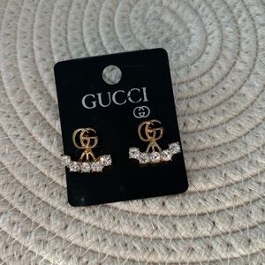 Elegant Gold and Rhinestone Earrings New!